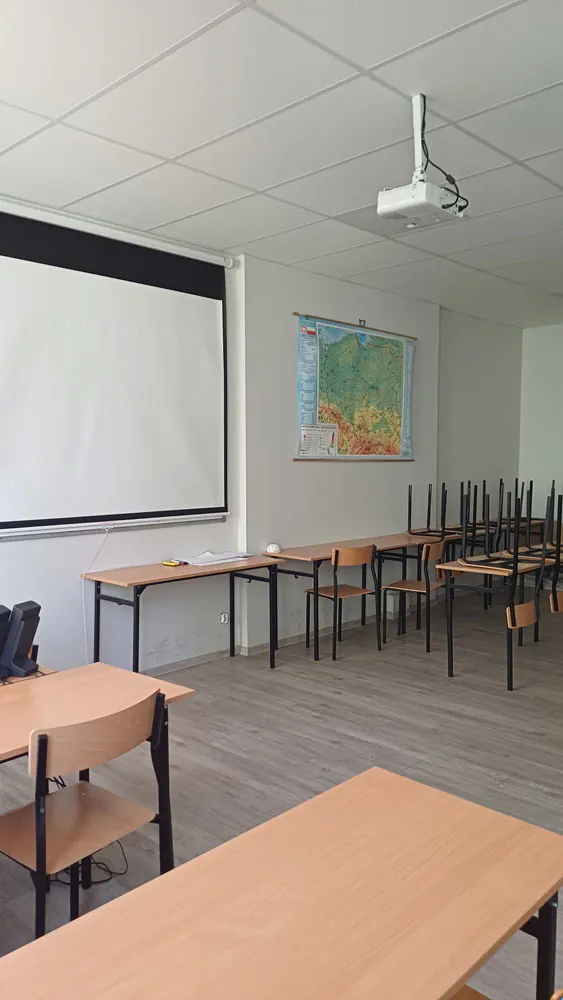 Sala lekcyjna w Branżowej Szkole I Stopnia Ramus we Wrocławiu